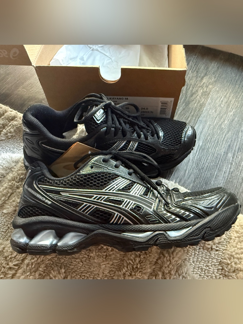ASICS Gel Kayano 14 Black/Pure Silver